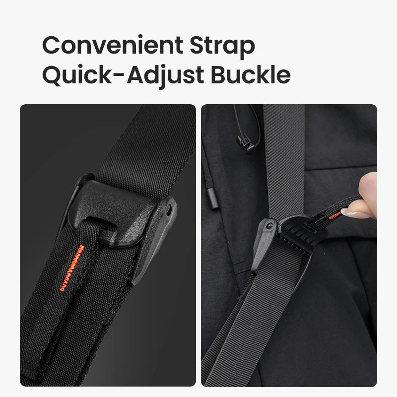ReeYee 3L/4.5L Sling Chest Bag, Waterproof Cordura Multi-Compartment Crossbody Bag, Versatile Everyday Commute Organizer Pack