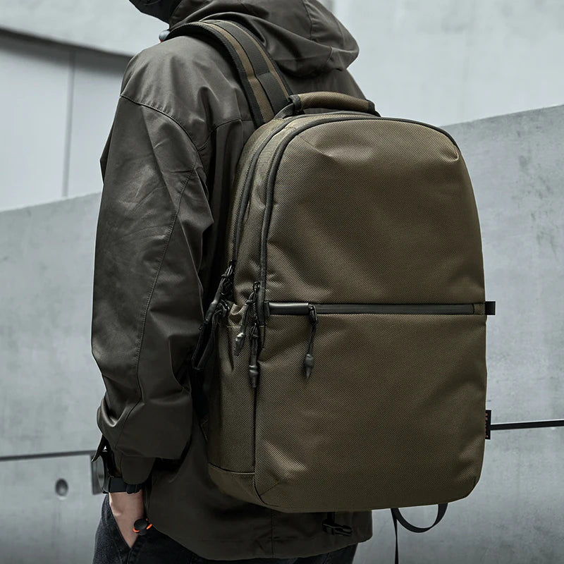 Simple Style Waterproof Large Capacity Men Travel Backpack Black Brown Outdoors Knapsack 16 Inch Laptop Teenagers School Bag